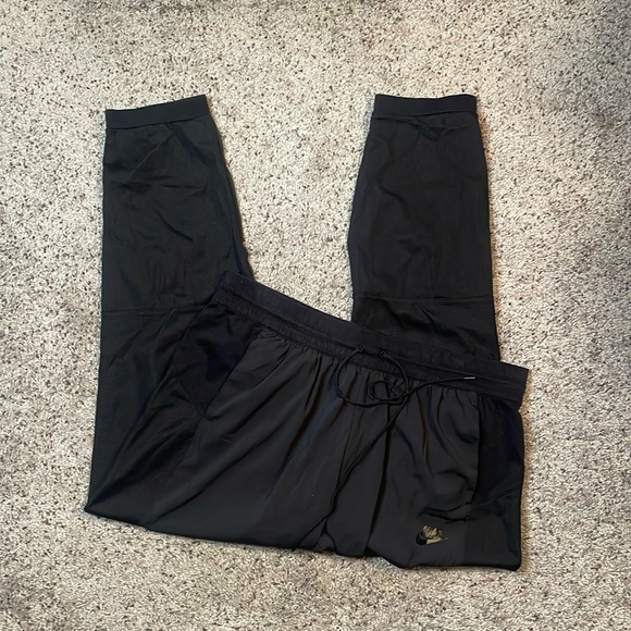 Nike Women Bonded Jogger Black Mesh Pants Size XL‎ - Picture 1 of 8